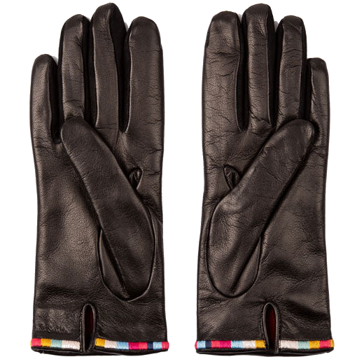 paul smith handschuhe Paul Smith Black Leather Gloves with Swirl Stripe Edge – Wheelers Luxury  Gifts