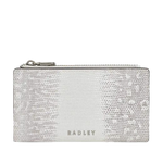 1 coin street bright white faux lizard medium ziptop purse 110809