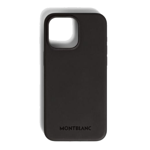 This Meisterstück Selection iPhone 16 Pro Max MagSafe Case by Montblanc has a simple design with a smooth silicone exterior that has a grip so you can easily carry your phone.