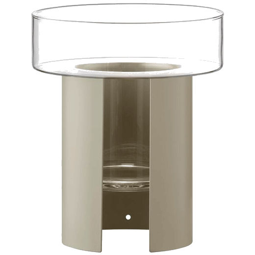 This LSA Terrazza Concrete Grey Planter 22cm is made with glass and powder-coated steel.