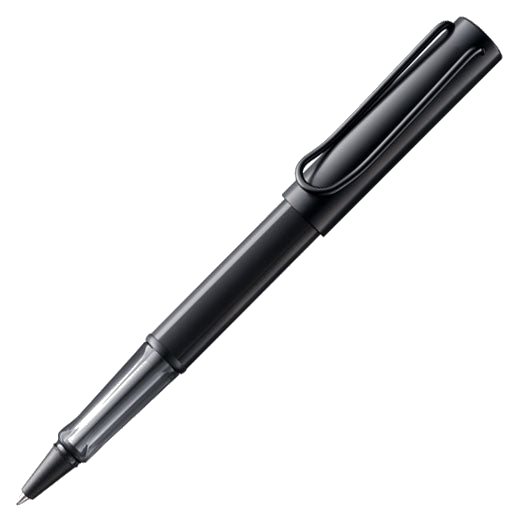The LAMY black rollerball pen in the AL-Star collection.