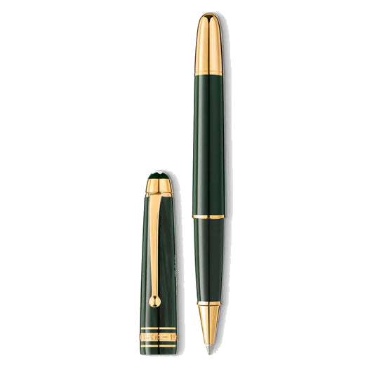 Montblanc's Meisterstück The Origin Collection Classique Rollerball Green is made of precious resin and gold-plating.