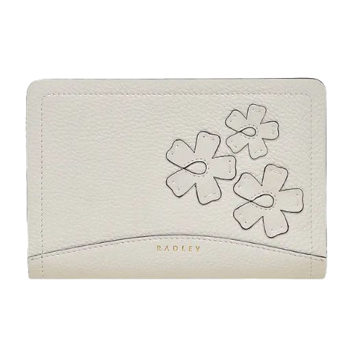 1 radley the chancery cutwork floral chalk medium zip around purse 111418