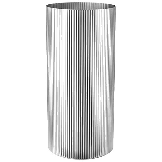 This is the Georg Jensen Stainless Steel Bernadotte Large Vase.