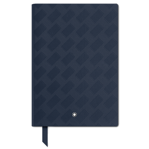 This Ink Blue Extreme 3.0 Fine Stationery Lined Notebook #146 by Montblanc has the snowcap emblem on the cover.