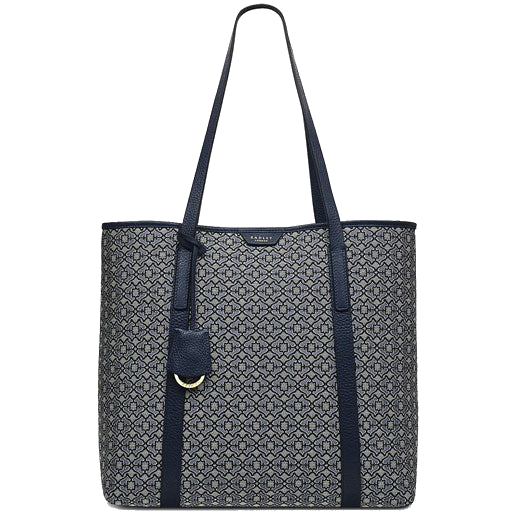 radley heirloom museum street goose grey open tote bag