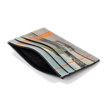 This Paul Smith 'Mini Nottingham' Leather Card Holder 3CC has a top compartment for banknotes etc.