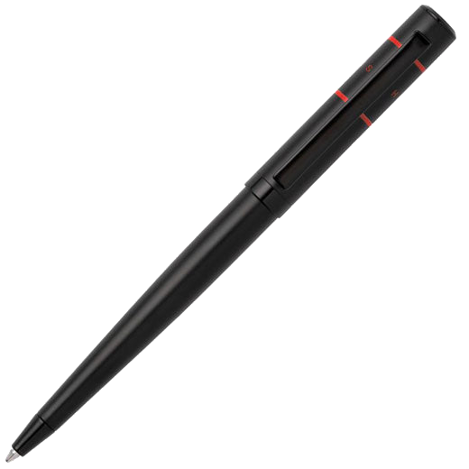 This Red Ribbon Matrix Ballpoint Pen is designed by Hugo Boss.