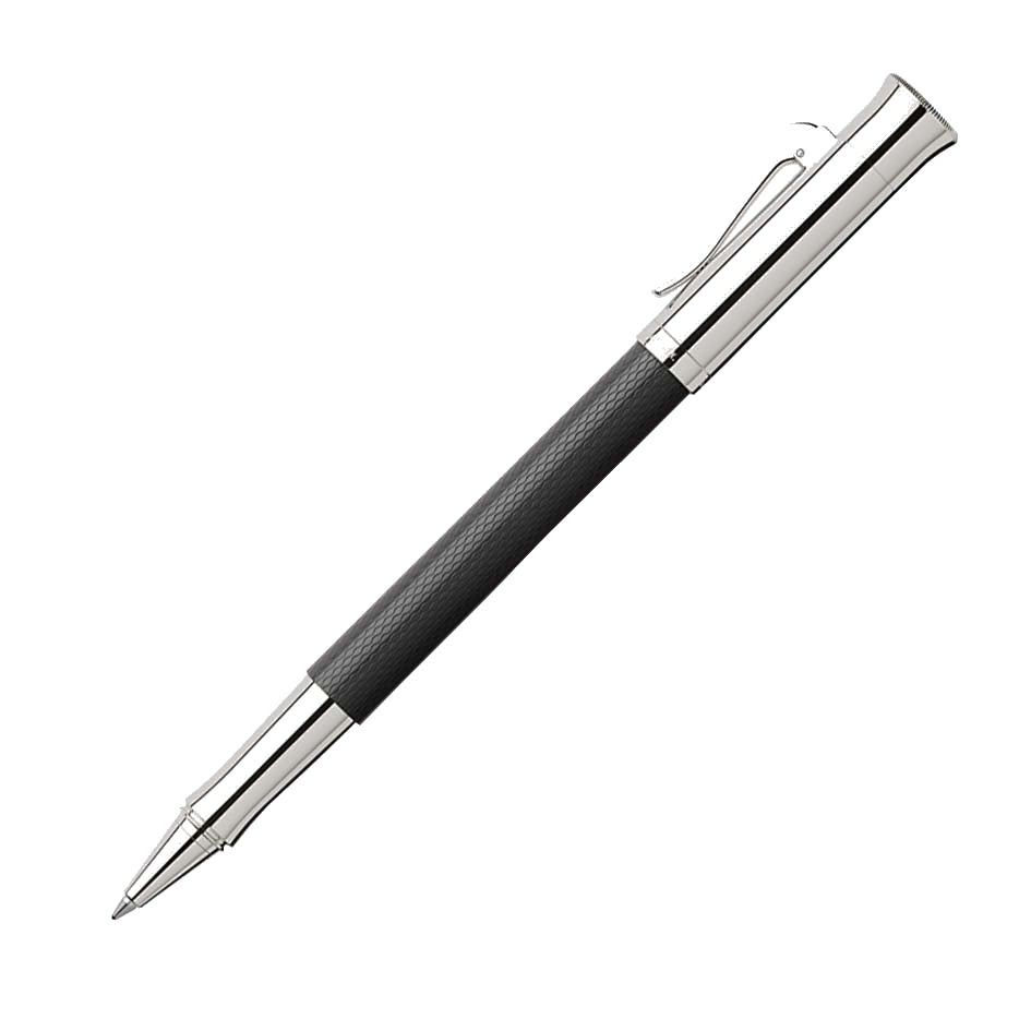 Black Guilloche Precious Resin Rollerball Pen.