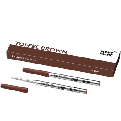 montblanc medium toffee brown ballpoint pen refills