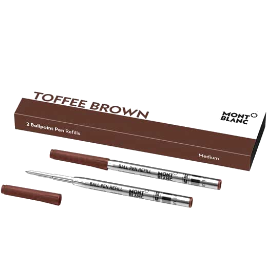 montblanc medium toffee brown ballpoint pen refills