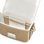 3 radley bathurst mews natural raffia small flapover cross body bag 111376
