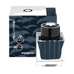 1 montblanc around the world in 80 days coal blue ink bottle mb134408