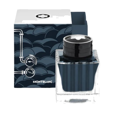 1 montblanc around the world in 80 days coal blue ink bottle mb134408