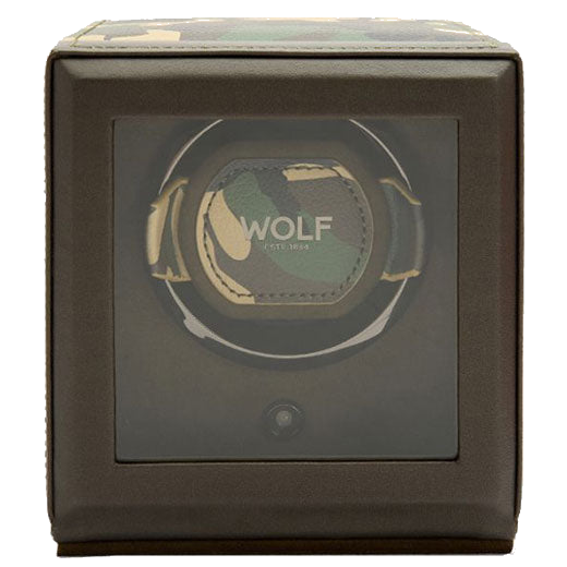 WOLF 1834's Elements Earth Cub Watch Winder with Cover can be foil embossed.