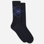 The BOSS 2-Pack Regular Length Dark Blue Cotton Blend Argyle Socks by BOSS.