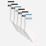 The BOSS 6-Pack of Cotton Blend Quarter Length Socks with Blue & Black Large Logo by BOSS.