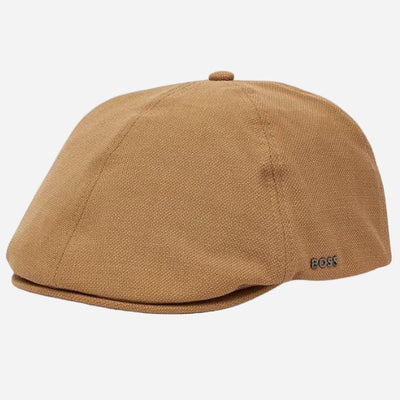 The Beige Trystan Techwool Flat Cap by BOSS.