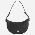 The Beyond Halfmoon Black Leather Cross Body Bag by BOSS.