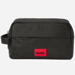 The BOSS Black Ethon 3.0 Wash Bag with Orange Logo by BOSS.