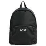The Catch 3.0 Black Polyester Backpack With Signature Stripe Trims by BOSS.