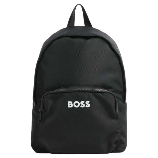 The Catch 3.0 Black Polyester Backpack With Signature Stripe Trims by BOSS.
