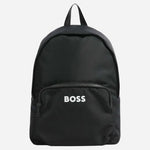 The Catch 3.0 Black Polyester Backpack With Signature Stripe Trims by BOSS.