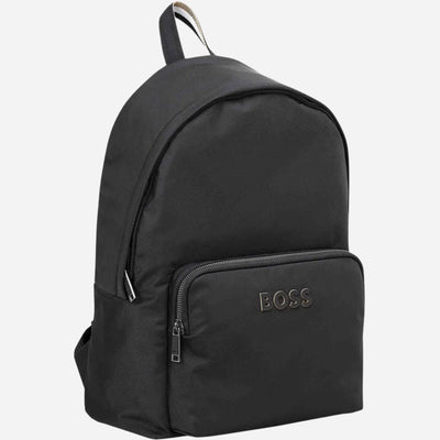 The BOSS Catch 3.0 Black Backpack with Large Raised Logo by BOSS.