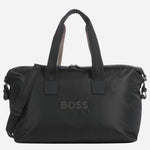The BOSS Catch 3.0 Black Holdall with Large Raised Logo by BOSS.