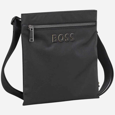 The BOSS Catch 3.0 Black Zip Top Envelope Bag with Raised Black Logo by BOSS.