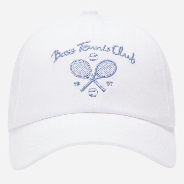 The BOSS Lach Member Tennis Club White Cotton-Twill Cap by BOSS.