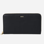 The Numah Black Leather 12CC Zip Around Purse by BOSS.