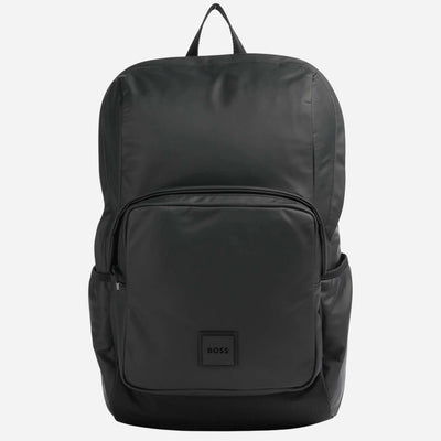 The Oryo Black Recycled Polyester Backpack by BOSS.