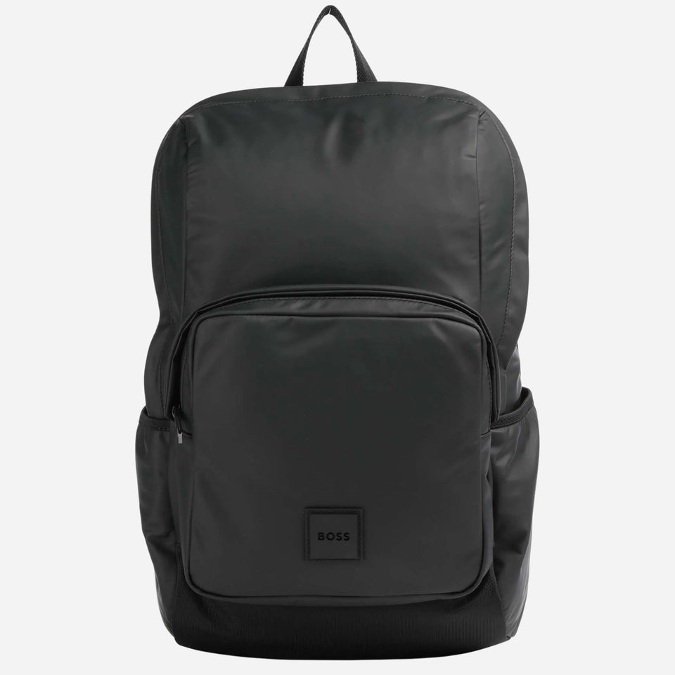 The Oryo Black Recycled Polyester Backpack by BOSS.