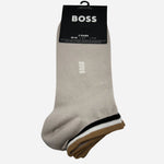 The BOSS Pack of 2 Cotton Ankle Socks With Signature Stripe Cuffs by BOSS.