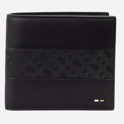 The BOSS Ray MS 4CC Black Bifold Wallet with Coin Pouch by BOSS.