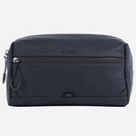 The BOSS Stenson Navy Blue Wash Bag with Raised Black Logo by BOSS.