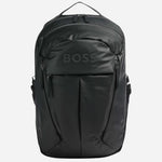 The Stormy Black Polyester Backpack with BOSS Logo by BOSS.