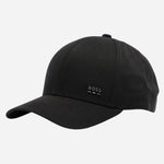 The BOSS Zed Black Cotton Cap with Metal Logo by BOSS.