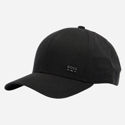 The BOSS Zed Black Cotton Cap with Metal Logo by BOSS.