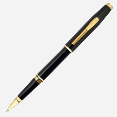 The Coventry Black Lacquer Rollerball Pen with Gold-Tone Trims by Cross.