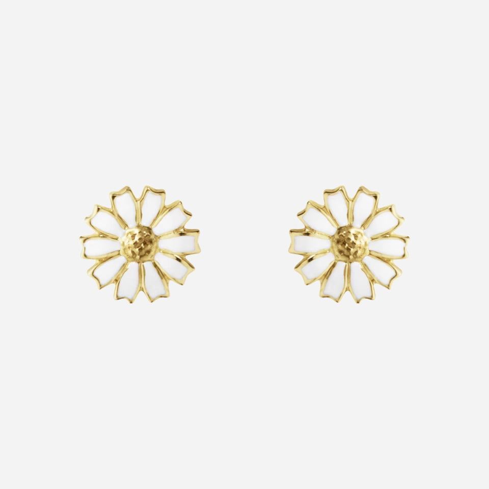 The 18 kt. Gold Plated Sterling Silver Daisy Ear Studs by Georg Jensen.