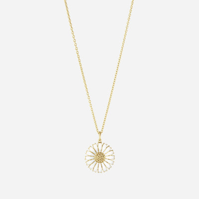 The 18 kt. Gold Plated Sterling Silver Large Daisy Pendant by Georg Jensen.