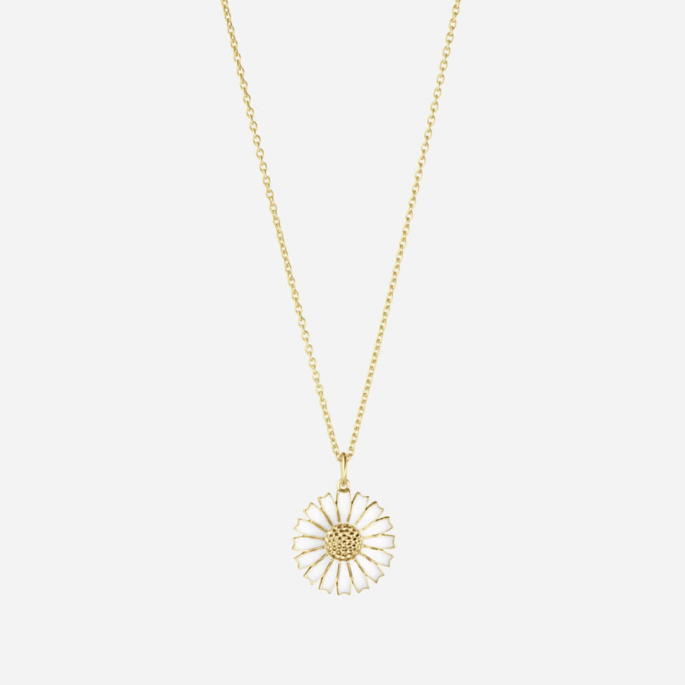 The 18 kt. Gold Plated Sterling Silver Large Daisy Pendant by Georg Jensen.