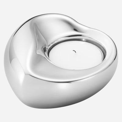 The Stainless Steel Heart Tealight Candleholder by Georg Jensen.