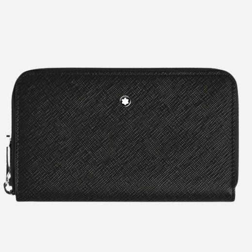 The Black Sartorial Leather 12CC Medium Wallet with Zip by Montblanc.
