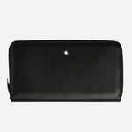 The Black Soft Leather Zip Around 12CC Wallet by Montblanc.