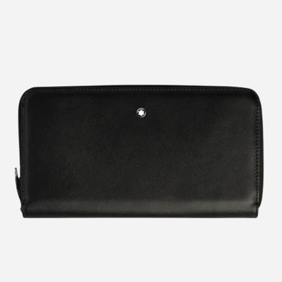 The Black Soft Leather Zip Around 12CC Wallet by Montblanc.