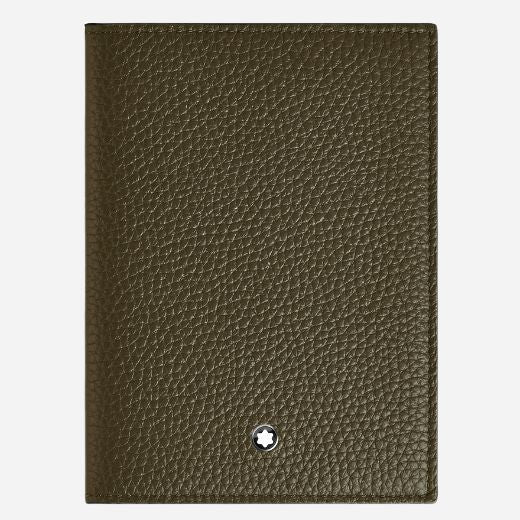 The Khaki Grain Leather Passport Holder with 3CC by Montblanc.