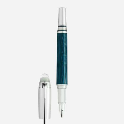 The PolarGreen StarWalker Metal Fountain Pen F by Montblanc.